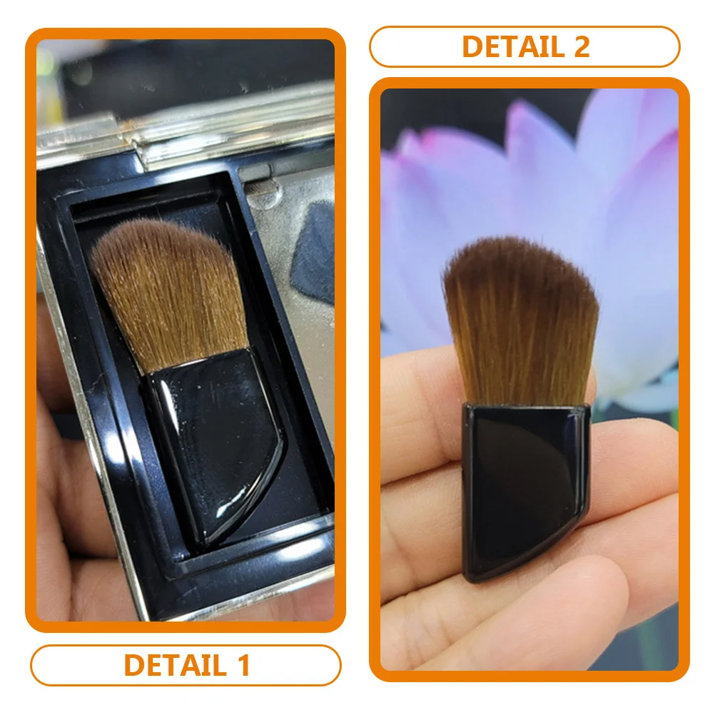 2개입 블러쉬 브러쉬 미니 여행용 사이즈 부드러운 나일론 휴대용 파운데이션 어플리케이터 루즈 파우더 치크 도구 메이크업 키트
