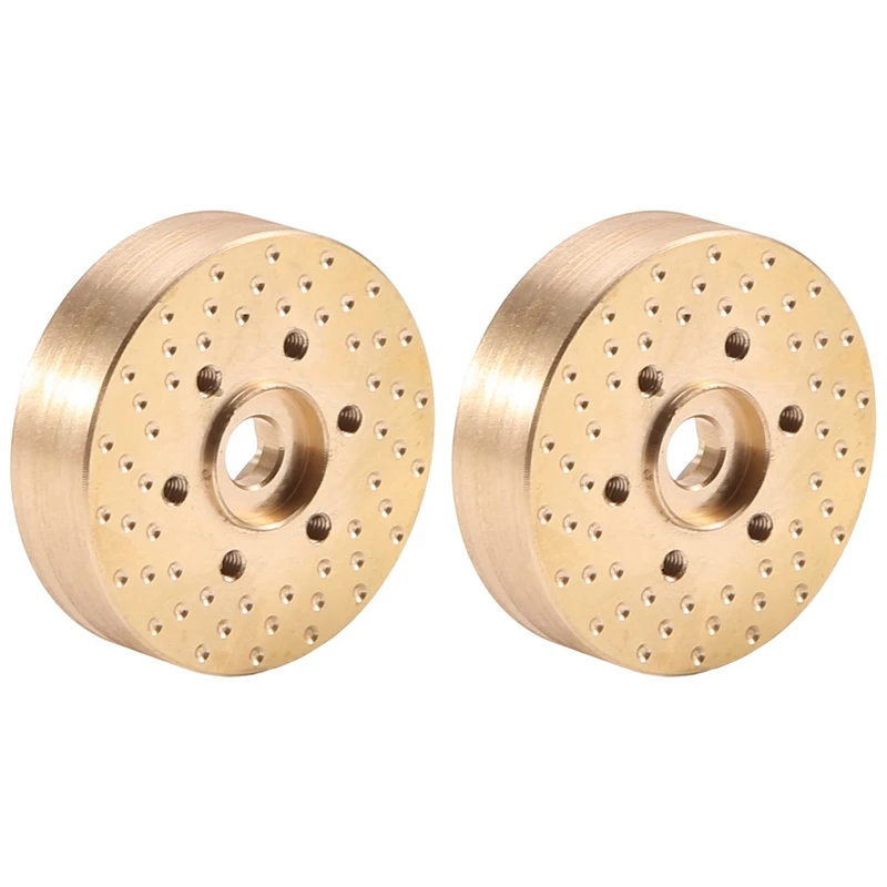 2PCS Brass Brake Disc Weights For 1.55 Inch Wheel Rims 1/10 RC Crawler Car Axial Jr RC4WD D90 TF2 Tamiya CC01 LC70