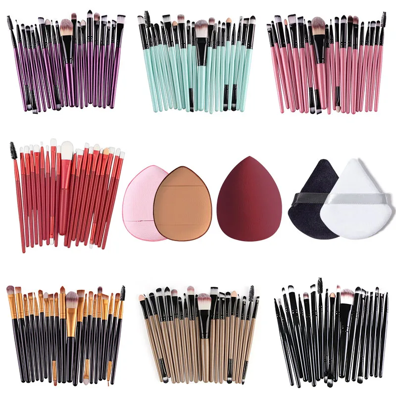 20Pcs Soft Makeup Brushes Set for Cosmetics Highlighter Foundation Blush Brush Eyeshadow Powder Beauty Blending Makeup Tools