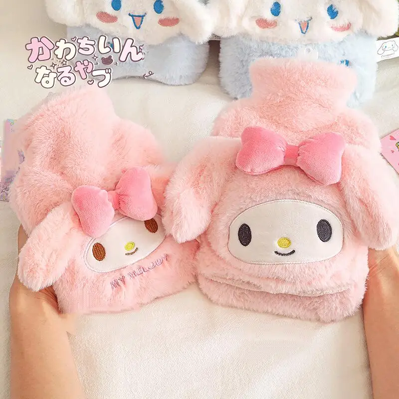 Caliente Sanrio botella de agua caliente invierno Kuromi Kawaii Anime moda chica caliente el abdomen más allá en la mano parche térmico nuevo