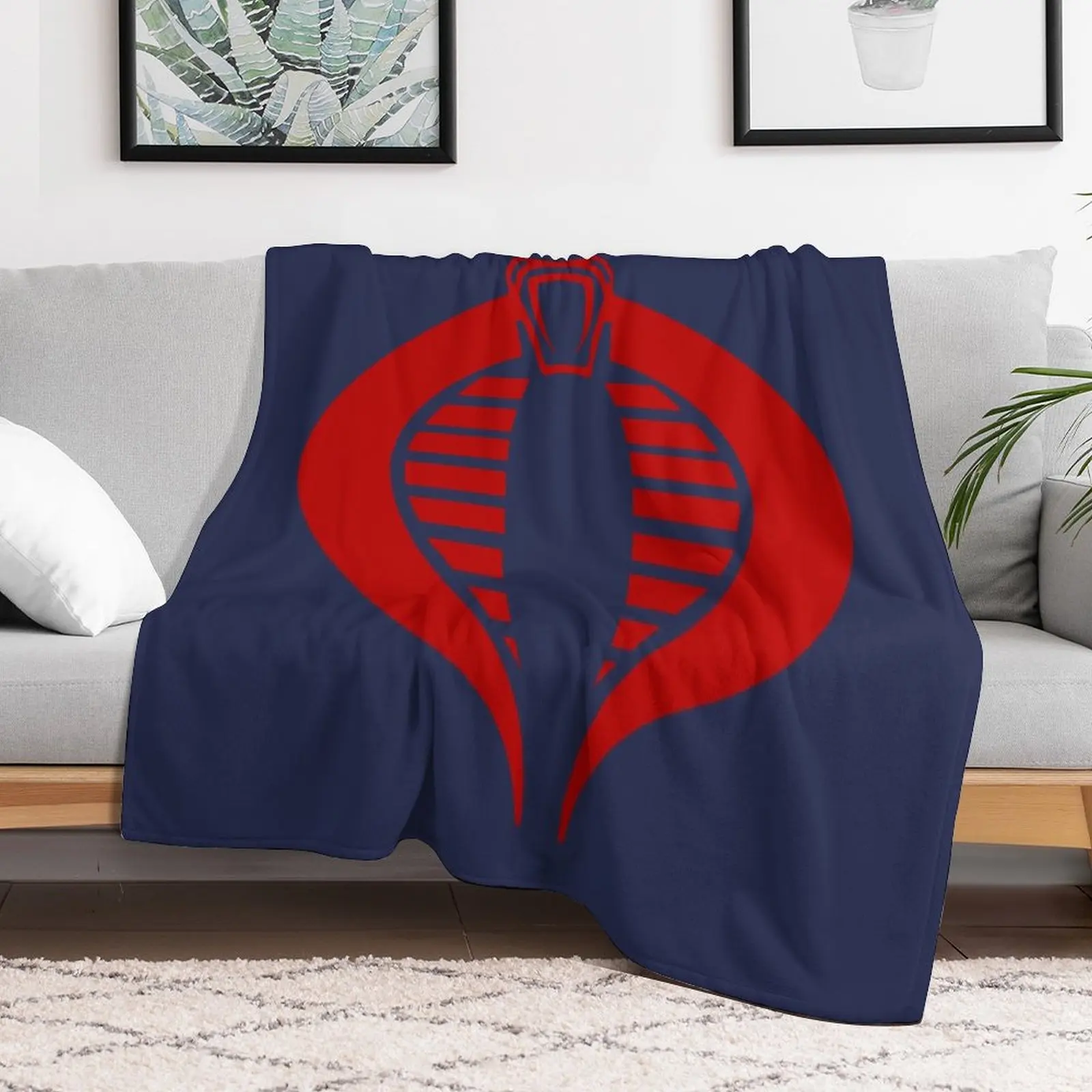 

Cobra Gi Joe Logo Throw Blanket Blankets Sofas Of Decoration Picnic Blankets