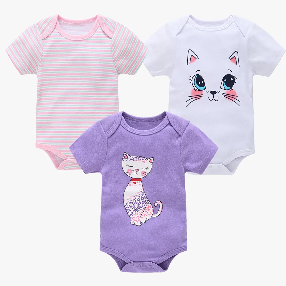 Kavkas neonate vestiti 3 pz/lotto 100% cotone 0-12 mesi estate neonato tuta unicorno Costume neonato