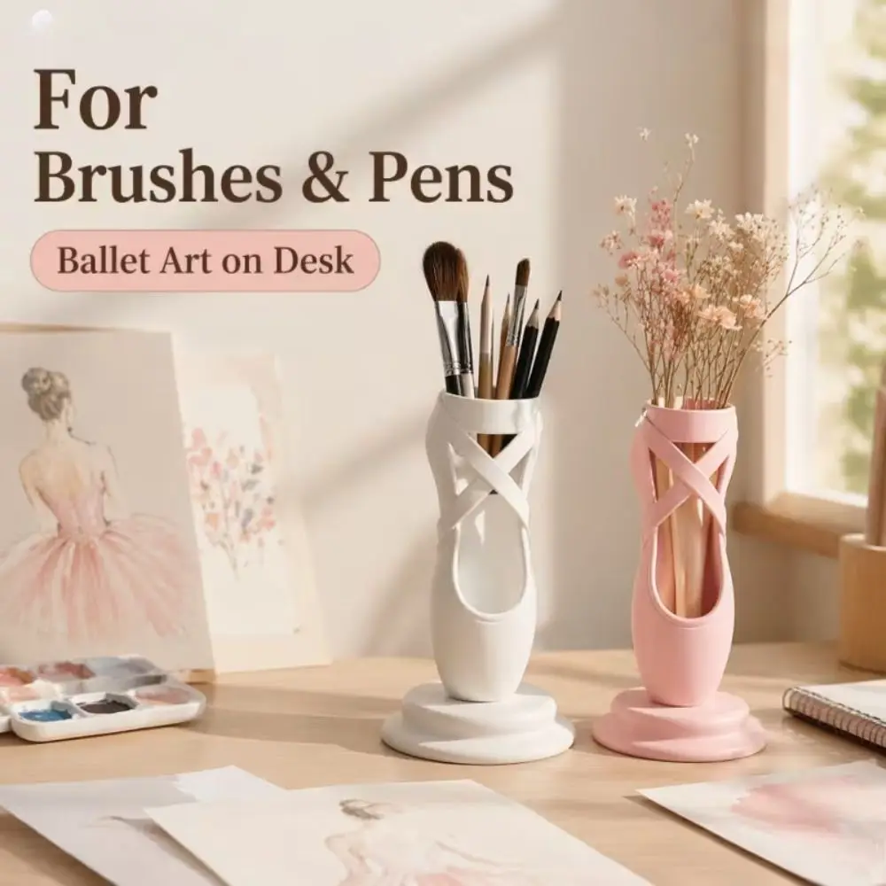 Creative Funny Ballet Shoe Pen Holder Stable Elegant 3D Printed Pen Stand PLA Cute Desktop Organizer Gift Idea