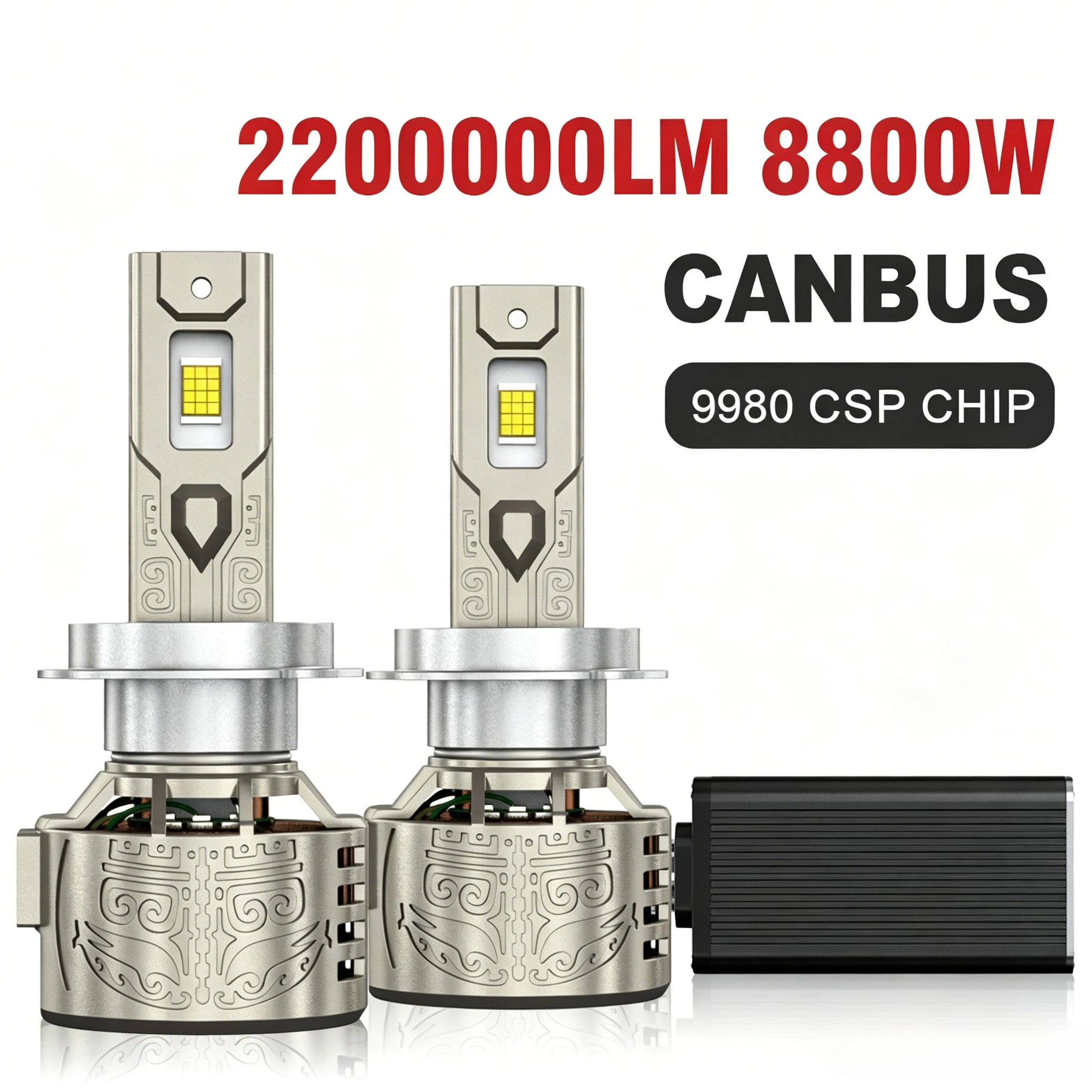 

8800W H4 Canbus LED Headlight Bulbs 2000000LM H7 H11 H1 9005 HB3 9006 HB4 9012 HIR2 Auto Headlamp Fog Lights 12V 24V Car Lamp