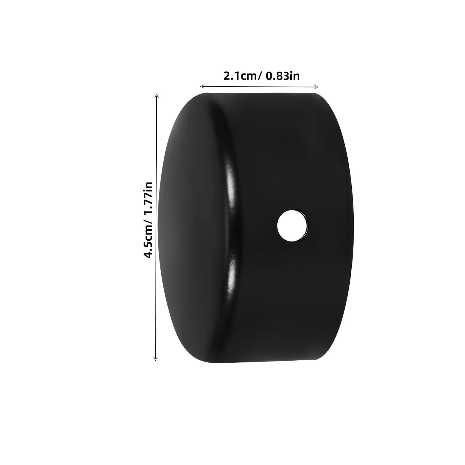 2 pezzi Tappi terminali per corrimano Parti per recinzione di collegamento Tappo per palo Manicotti flessibili in PVC Tubi Asta per armadio Scala in acciaio inossidabile