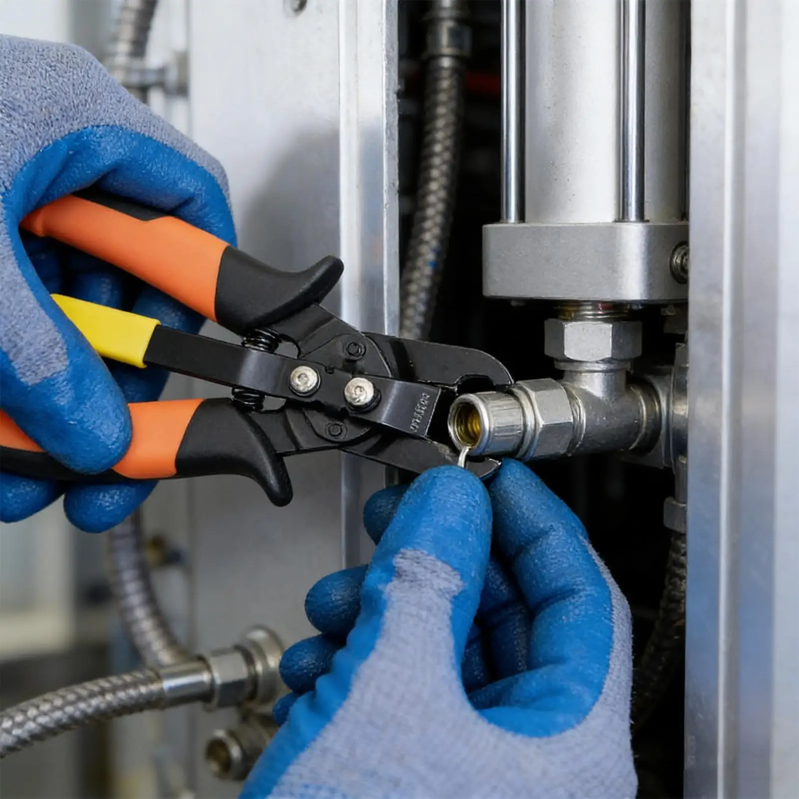 

Клещи для быстрого отсоединения воздушных шлангов, универсальные, из углеродистой стали, удобные, для механиков