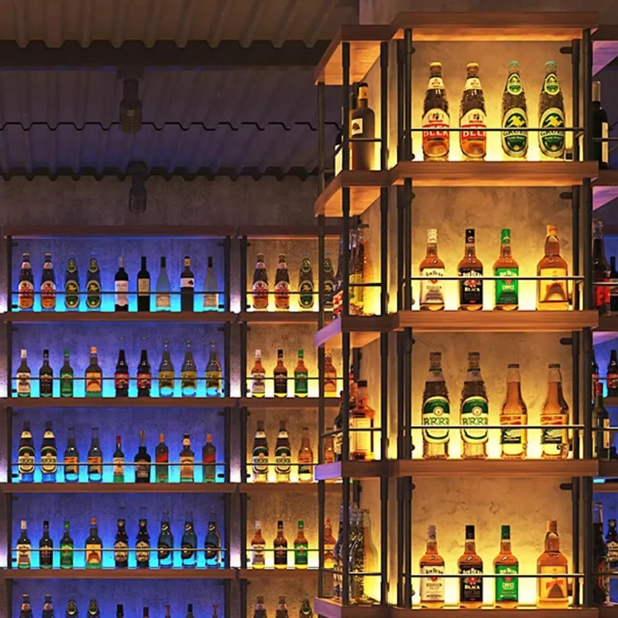 アイアンバーキャビネット工業用リビングルームモダン狭いアイデア垂直アートキッチンワインラック北欧ビトリーナヨーロッパ家具