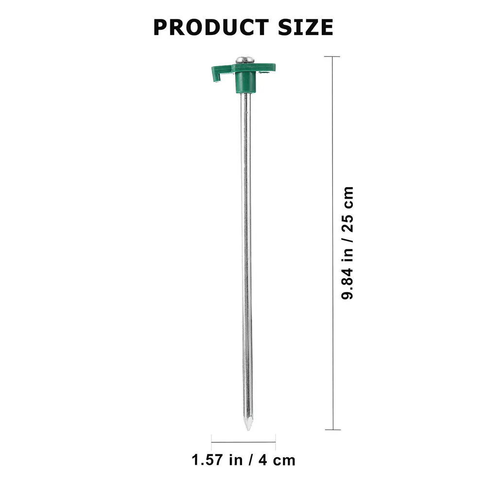 10Pcs Extended Stainless Steel Tent Pegs Heavy Duty Camping Tent Stakes Ground Nails for Outdoor Tents and Hiking