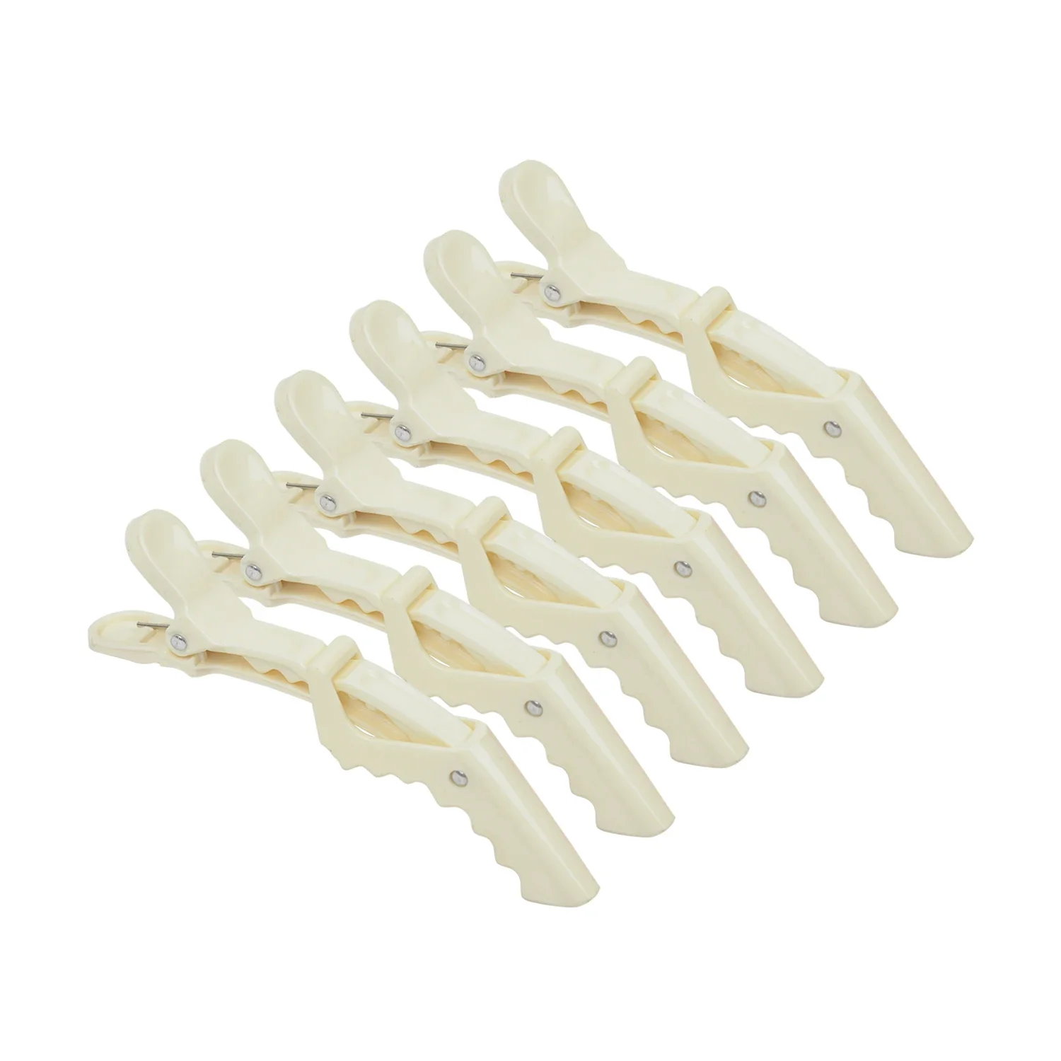 Clipes de cabelo jacaré antiderrapante profissional, cabeleireiro Styling Tool, grampos, 6 pcs