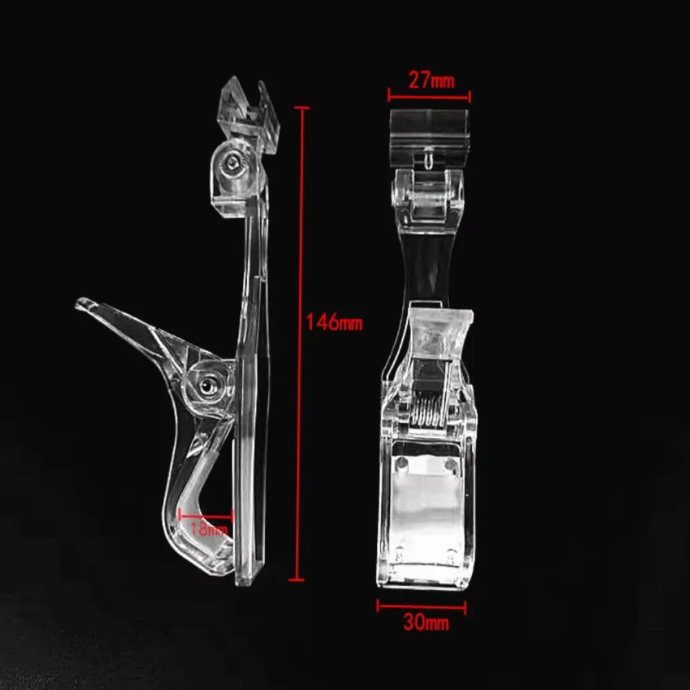 10pcs Pop Price Tag Frame Advertising Clip Transparent Thumb Clip