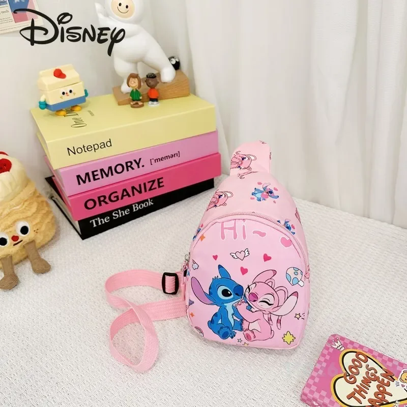 Disney-Bolsa de teléfono para niña, bolso de pecho de alta calidad, versátil, deportivo, con dibujos animados, novedad de 2024