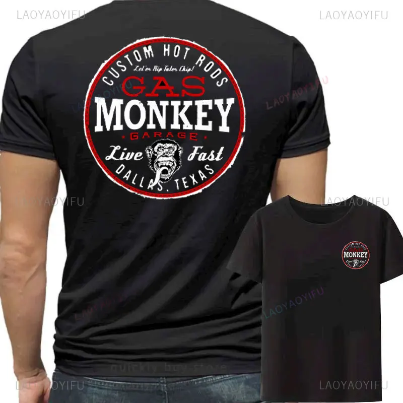 Hot Sale Essential Double-sided Gas Monkeys Garage Tshirt Unisex Amazing T-Shirt Cotton Graphic Harajuku Fashion Streetwear Tops