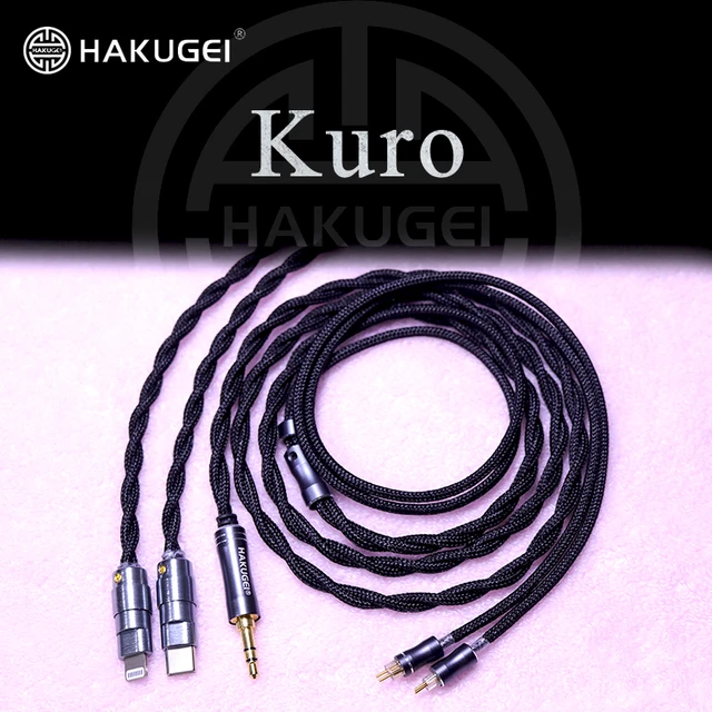 HAKUGEI Kuro Litz 4N Oxygen Free Copper Upgrade Cable Type-c 3.5 4.4 2.5  Plug Black Nylon Shielding Wire Hifi Earphones Cable - AliExpress 44