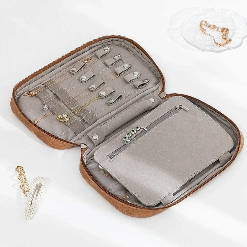 

PU Leather Jewelry Storage Bag Multi-functional with Handle Bracelet Display Box Organizer Holder Jewelry Carrying Case