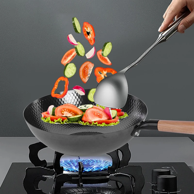 32cm Nonstick Iron Wok 2