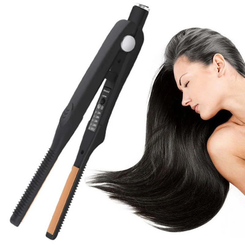 

Ultra-Thin Small Straightener Fluffy Hair Root Straightener Hair Curler Electric Flat Iron Hair Straightening Curler For Men
