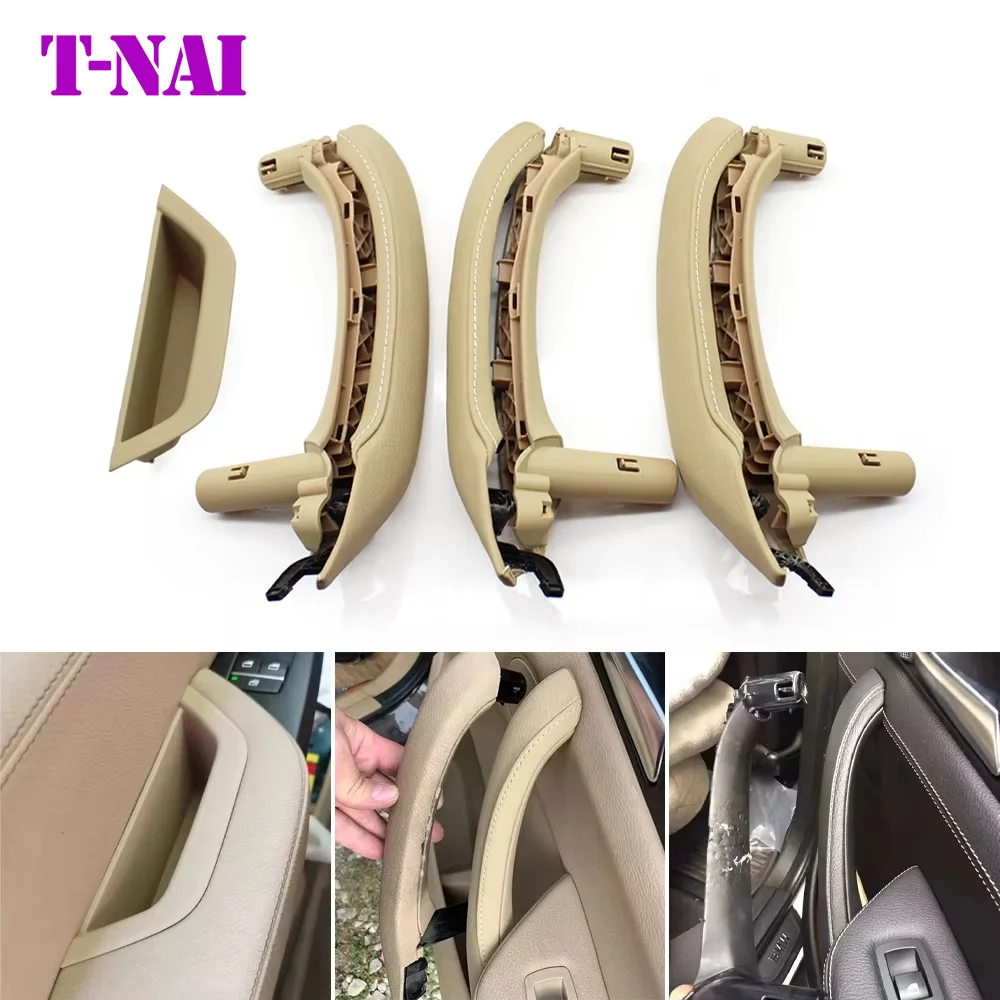 7 PCS Set LHD RHD Interior Door Armrest Inside Pull Handle with Leather Cover Full Set Assembly For BMW X3 X4 F25 F26 2010-2016