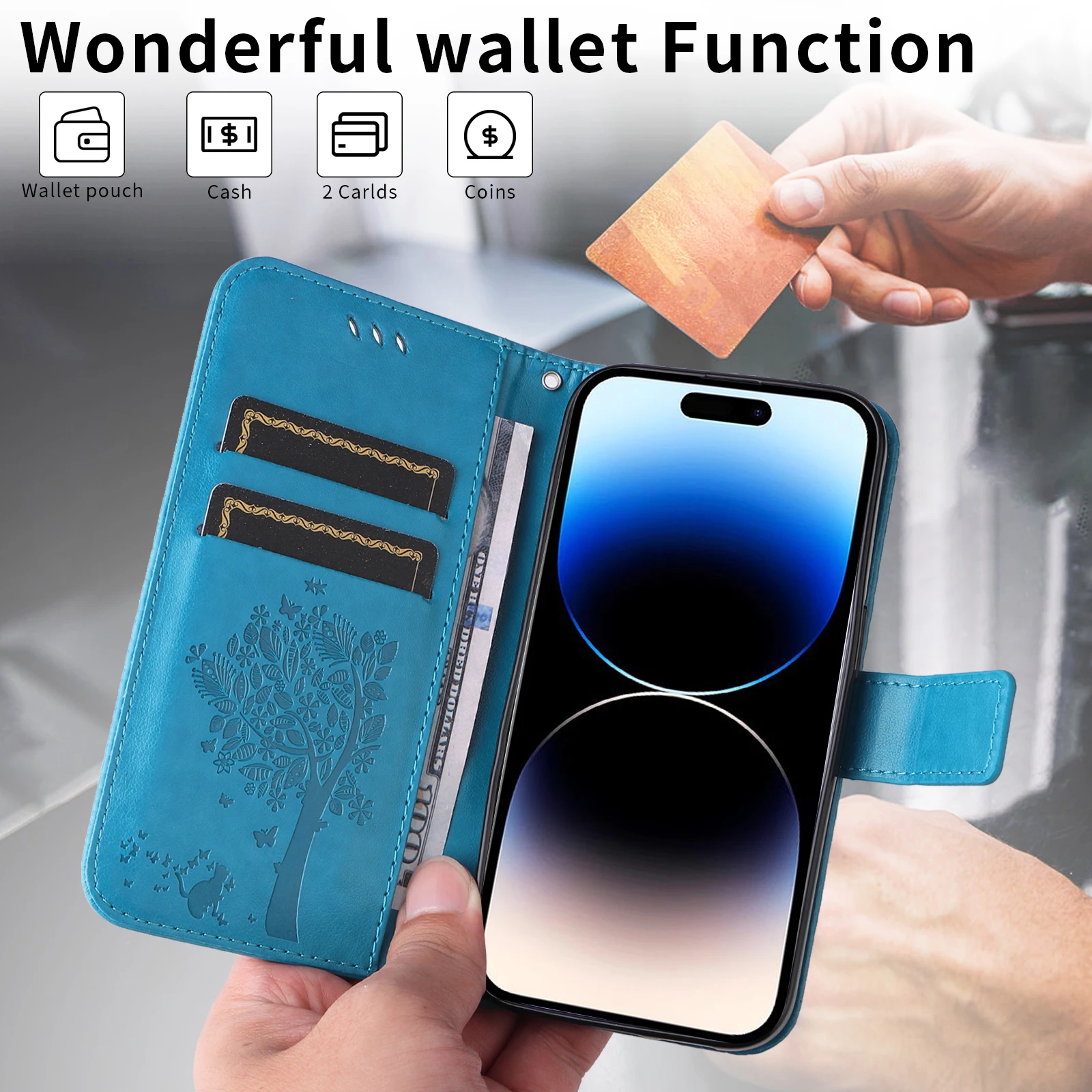 Skórzane etui z klapką do Xiaomi Redmi Note 15 14 13 Pro Plus 14S 13R 5G 12 Pro Speed 12 Turbo 12T 4G, odporne na upadki. — zdjęcie produktu 5