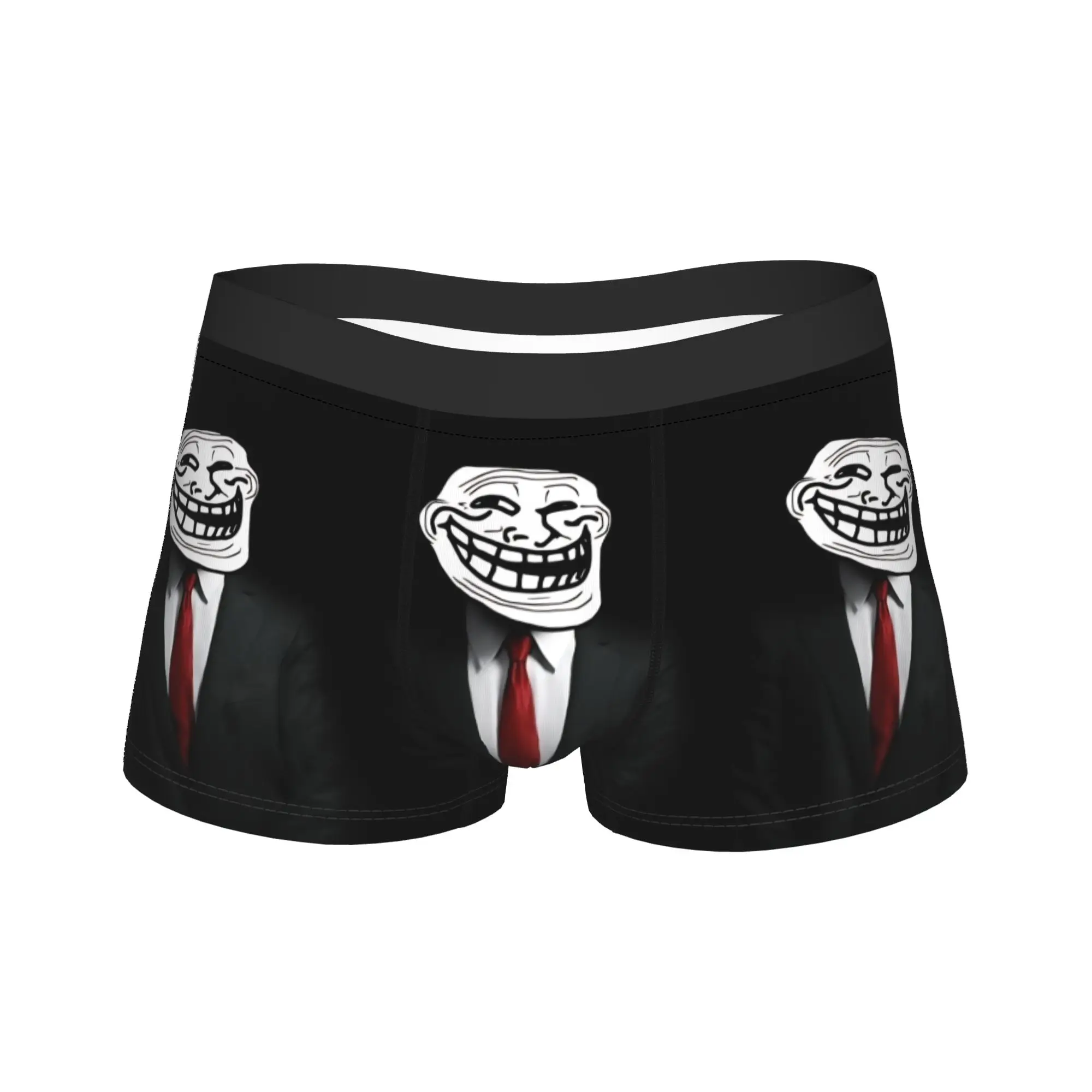 Rage Comic Trollfac Boxer Shorts Crazy  3D Pouch Underwear Trenky Custom DIY Shorts Briefs Comfortable Male Panties Plus Size