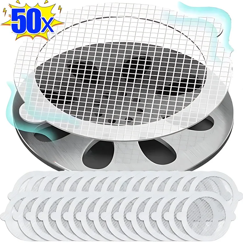 50/1 stücke Einweg Dusche Bodenablauf Aufkleber Haar Catcher Ablauf Stopper Filter Abdeckung Badewannen Mesh Küche Bad Zubehör