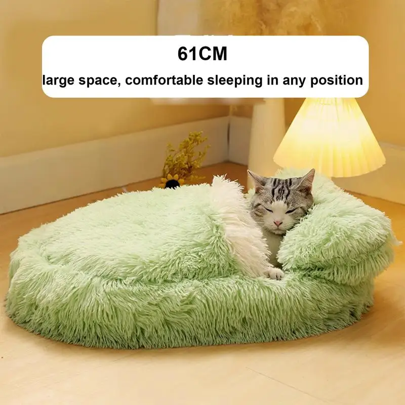 Fluffy Pet Beds Anti-Slip Puppy Nest Cave For Cold Winter Pet Supplies Comfortable Pet Sleeping Nest cat Bed For Small Dog Puppy