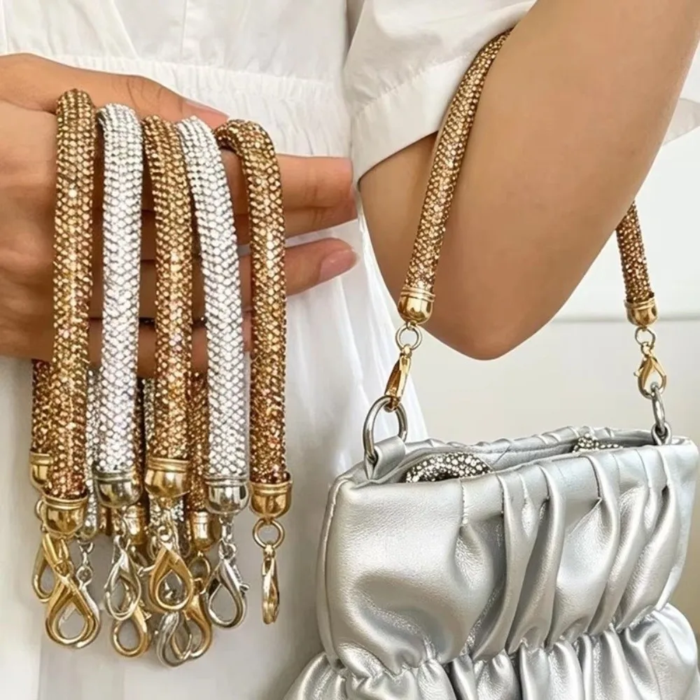 30cm Length Rhinestone Bag Strap Crossbody Design Shoulder Strap Full Crystal Wrist Chain Chain Handle DIY Replacement Accessory