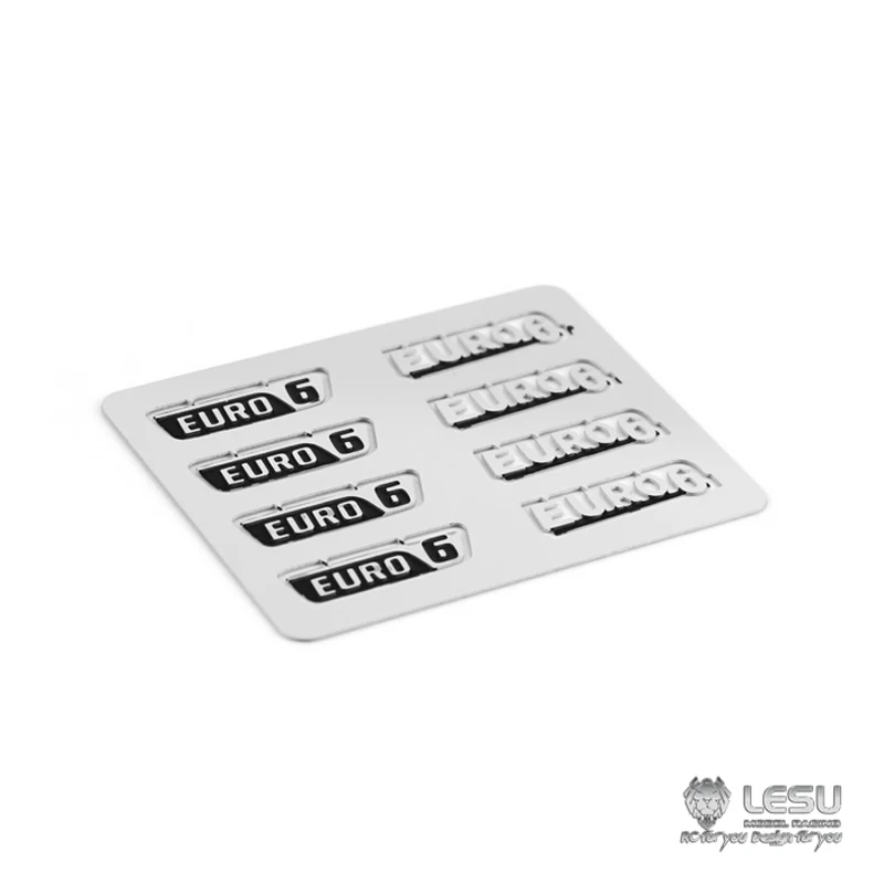 LESU Metal EURO 6 Sticker for 1/14 Remote Control Car Dumper TAMIYA RC Tractor Truck Scania Vehicle Model