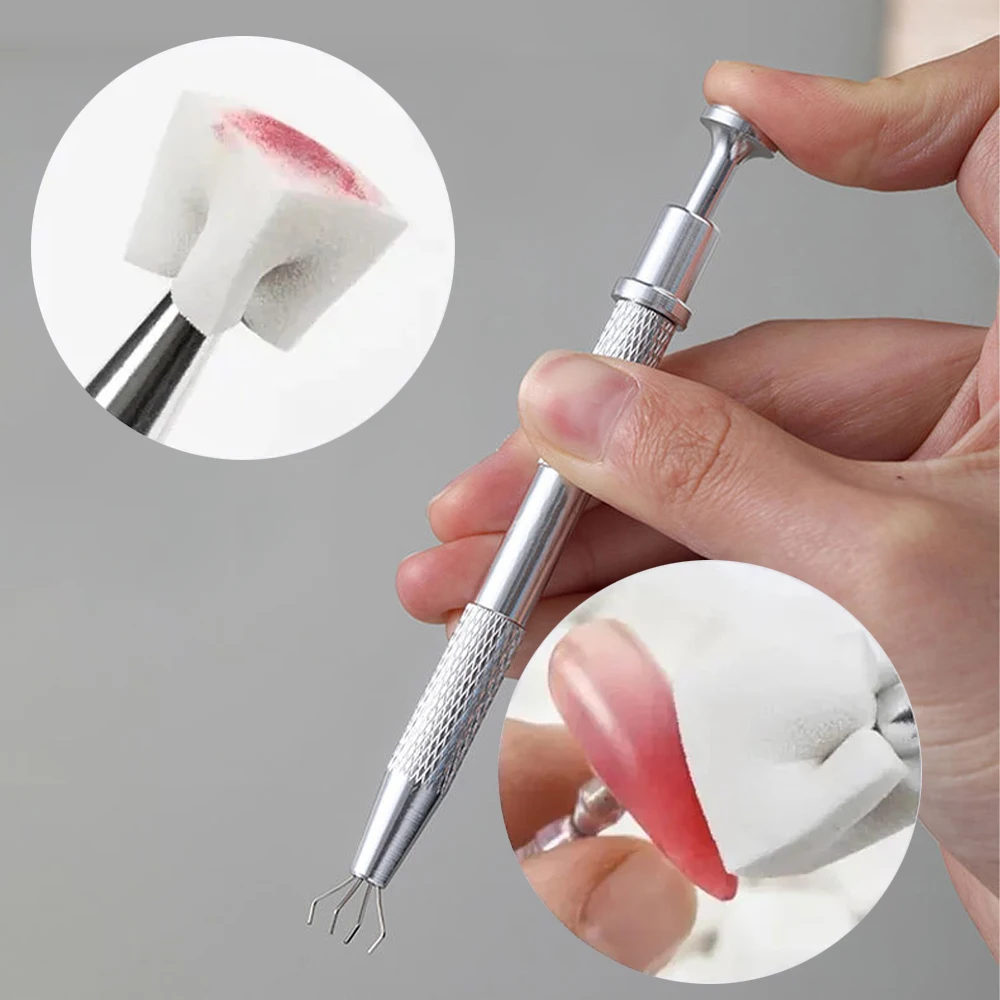 4 مخلب المعادن المنتزع أداة الوصول الأبيض مسمار أدوات الرسم مع 50 قطعة/200 قطعة مسمار صغير الإسفنج كتل مبرد أظافر لتحسين المنزل