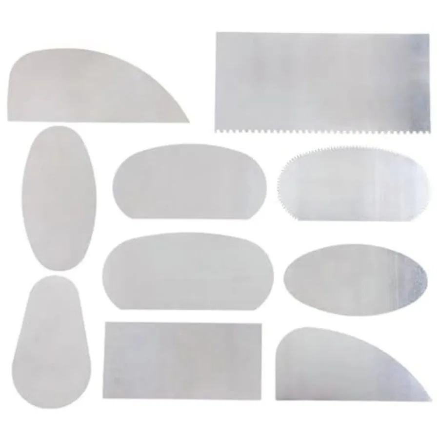 

10-Piece Set Stainless Steel Clay Scraper Pottery Tools Clay Ribs Serrated Scraper for Ceramics Sculpting Texturing Artists Mod