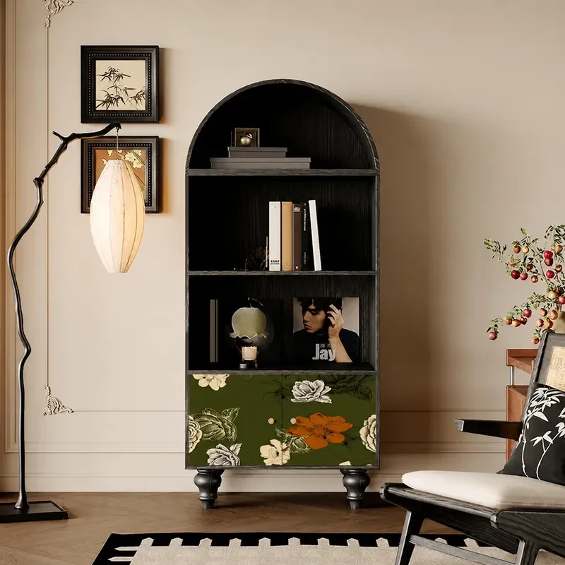 American Green Solid Wood Display Bookcase Living Room Dining Room Entrance Storage Side Cabinet Bedroom End of Bed