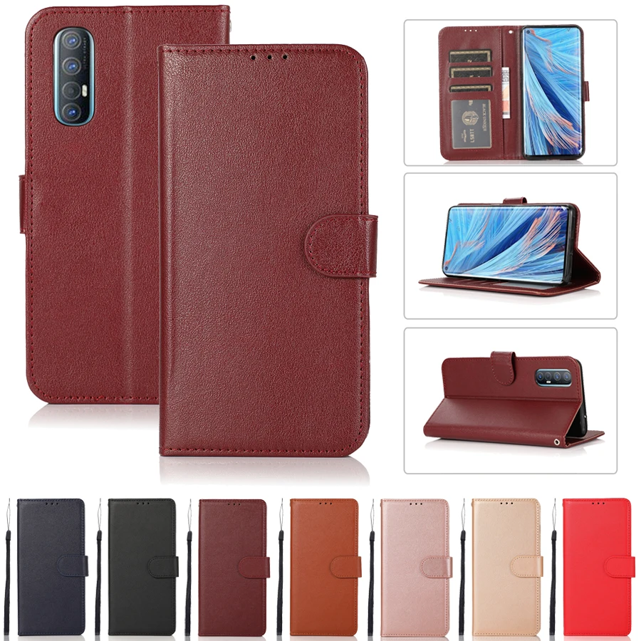 Wallet Leather Case For OPPO Find X2 Neo X3 Lite Reno 4 Lite 5 Lite Realme 8 C11 C15 C17 OPPO A16 A52 A53 A72 A74 A92 A94 A95