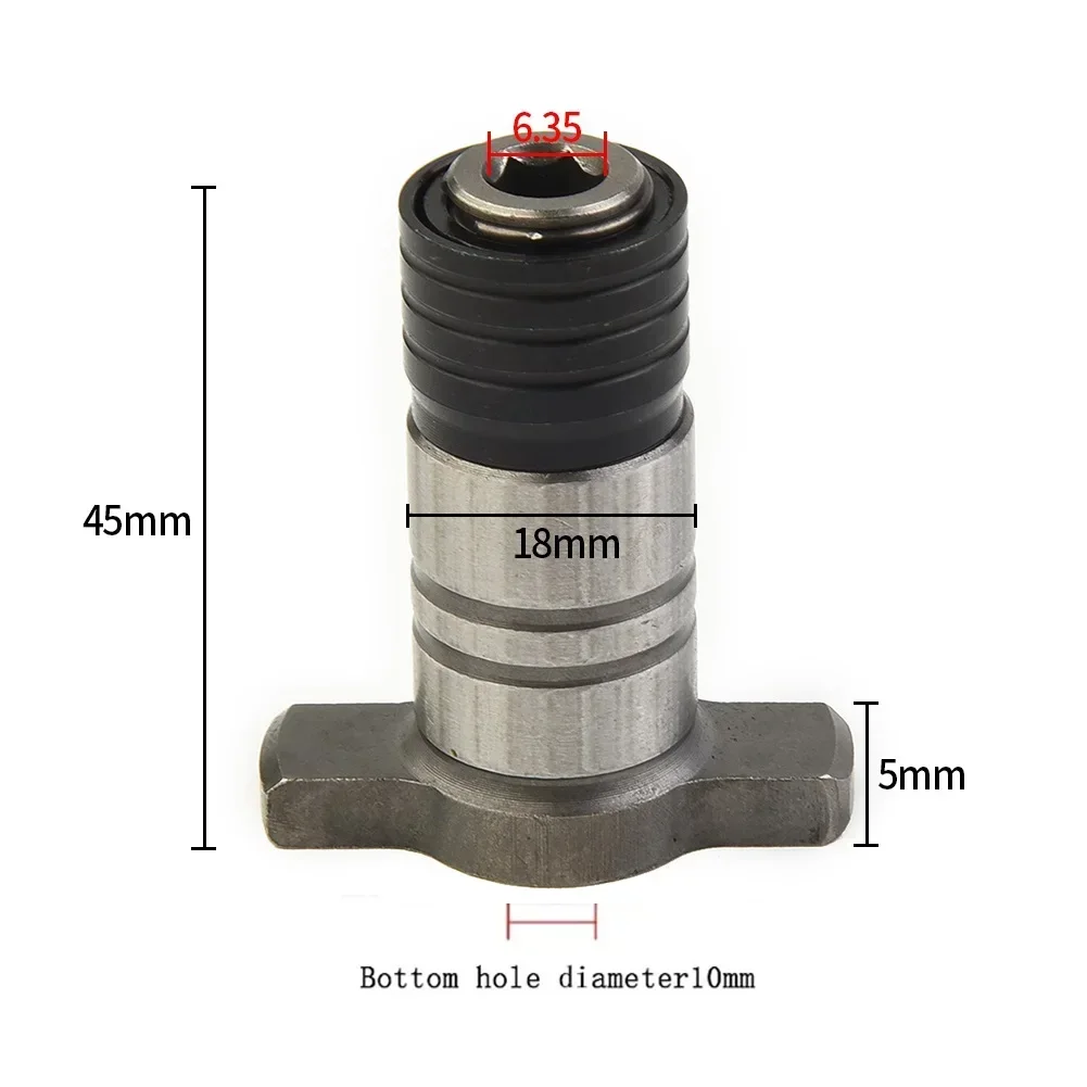 1pcs Square Shaft 1/4'' Hex Female Adapter 18V Electric Brushless Impact Wrench Shaft Accessories T-shaped Shaft Driver