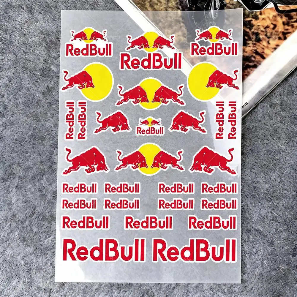 

Светоотражающие наклейки RED BULL для мотоциклов, 3M, предупреждающие о безопасности в темноте, для шлемов скутеров