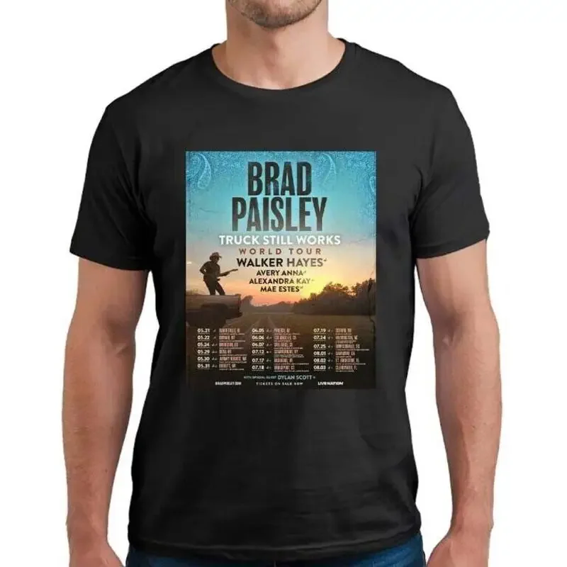 Brad Paisley Truck Still Works World Tour 2025 Schedule Dates List T Shirt