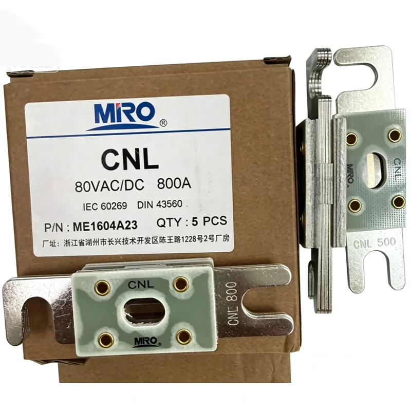 MIRO High Quality Fuse CNN DC48V/AC125V 80A /100A/125A/150A/300A/750A/800A  Fast Acting Bolt-on Fuse 35A 50A Industrial Fuse