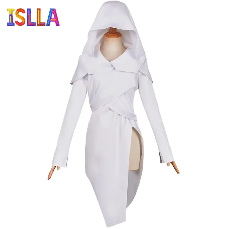 Anime LOL Arcane Temporada Mel Cosplay disfraz anillo oreja Stud Noxus Mel Medarda Anime Cosplay blanco vestido con abertura disfraz