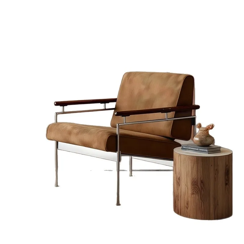 

Italian minimalist single sofa chair size apartment living room home leisure chair