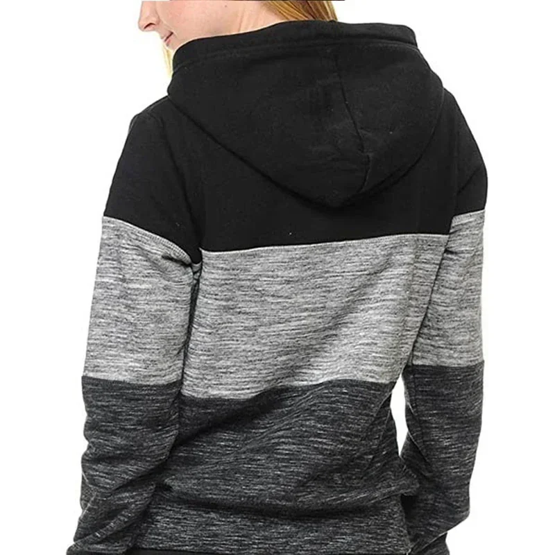 Damen-Trainingsanzug mit Print, Kapuzenpullover, Jogginghose, Farbblock-Design, vielseitig, lässig, Sport-Outfit, Größen S-3XL – Detail 15