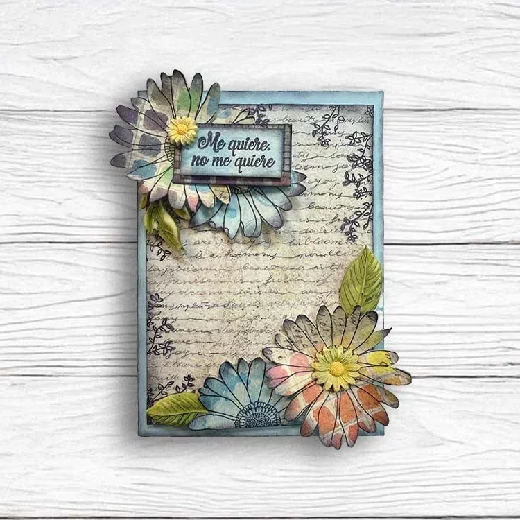 Diary Ink Splatter Cosmic Compass Metal Cutting Stencil & Stamps Slimline Essentials Scrap Booking Card Stencil Cut for DIY Hand
