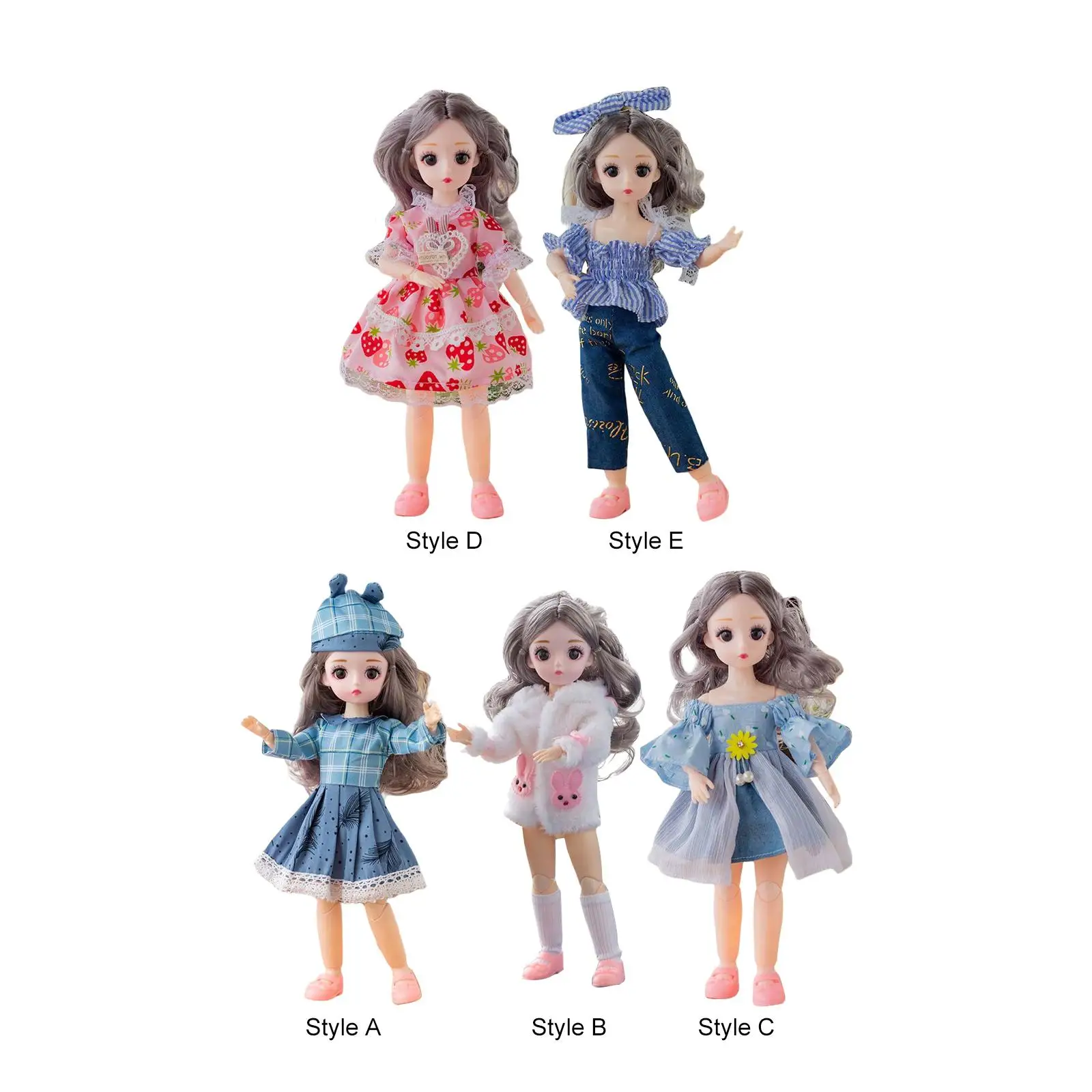 BJD Dolls 1/6 Fashion Dolls 12 Inch Ball Jointed Doll DIY Toys with Full Set Clothes Shoes Wig Makeup, Best Gift for Girls