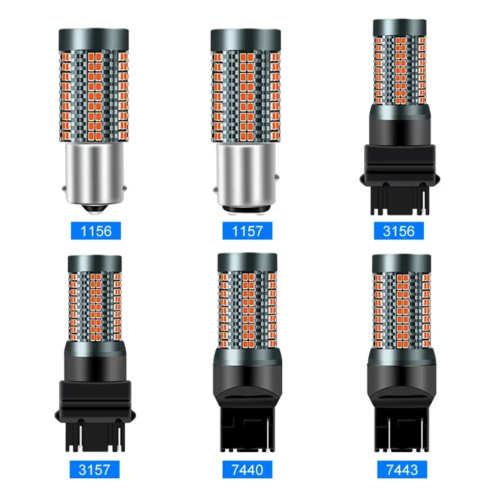 2x Canbus Error Free 1156 BA15S P21W BAU15S PY21W 1157 BAY15D P21/5W Turn Signal LED Bulb 7440 W21W 3157 7443 W21/5W No Flash