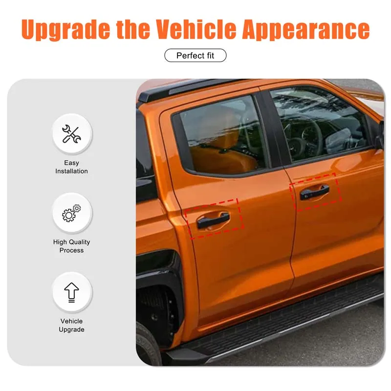 

Door Handle Trim Cover Door Pull Handle Decoration Sticker Car Accessories ABS For Mitsubishi L200 Triton LC 2024 2025 Smart RHD