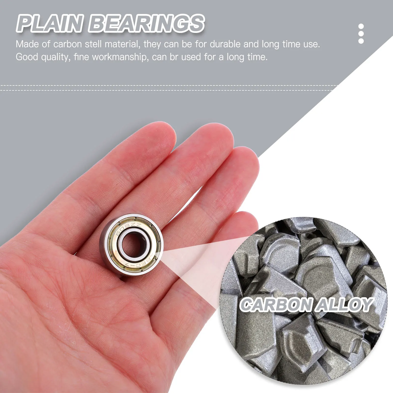 

32 Pcs Scooter Low Noise Long Board Wheels Inline Skate Skateboard Small Plain Bearings Sliding Bearings Durable Carbon Steel