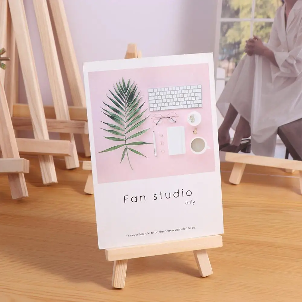 

Folding Painting & Sketch Wood Mini Easel Small Portable Triangle Display Stand Foldable Desk Stand Tripod Art Supplies