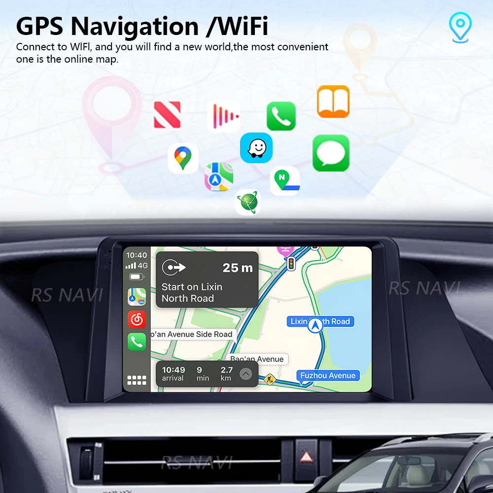 Android 16 Carplay Auto Car Radio Player For Lexus RX270 350 450 LHD 2009 - 2014 Stereo BT steering wheel Snapdragon 360 Camera view 4