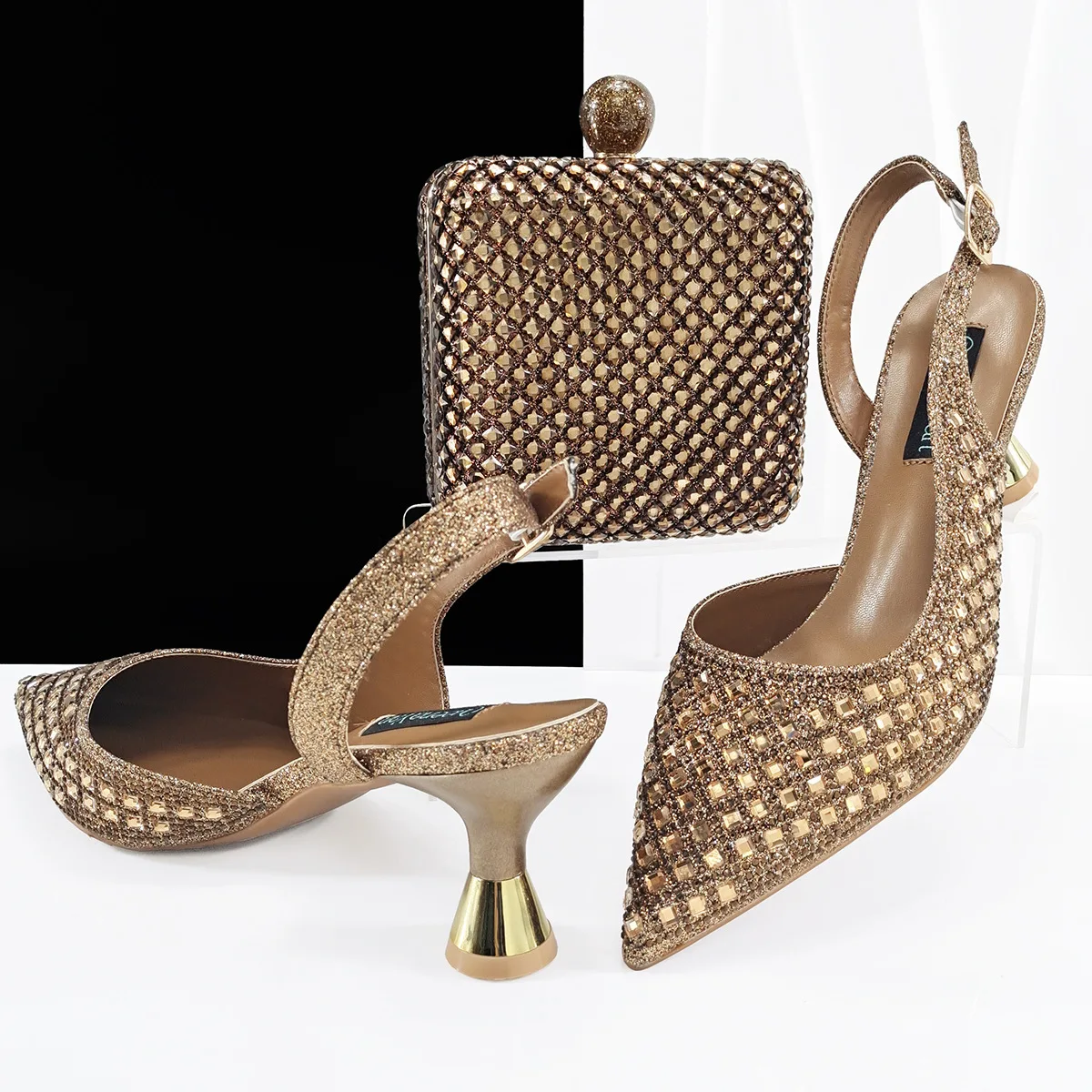 

Charming Shoes And Bag Matching Set With silver Hot Selling Women Italian Shoes And Bag Set For Party Wedding!