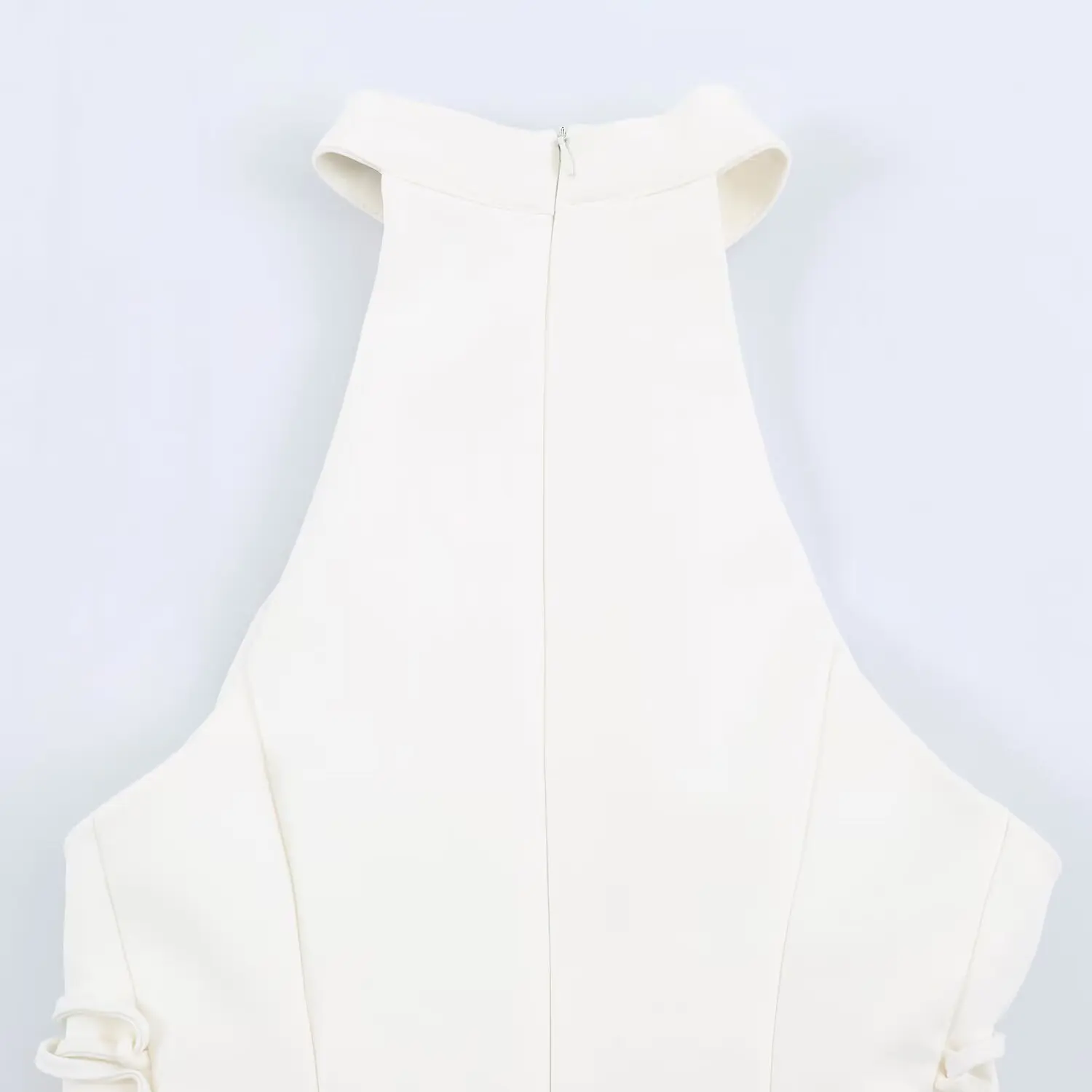 2026 Neues Damenkleid mit Neckholder, Stehkragen, ärmellos, seitlicher Schnürung, Schleifendetail, figurbetontes Kleid für Abend, Club, Party, Minikleid – Detail 10