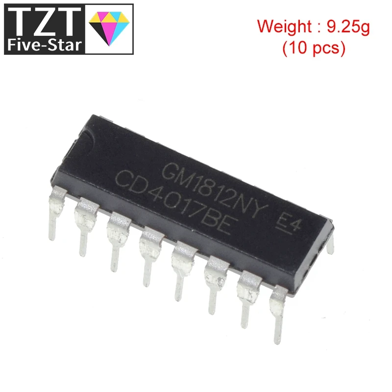 TZT 10PCS CD4017 CD4017B CD4017BE 4017 TZT
