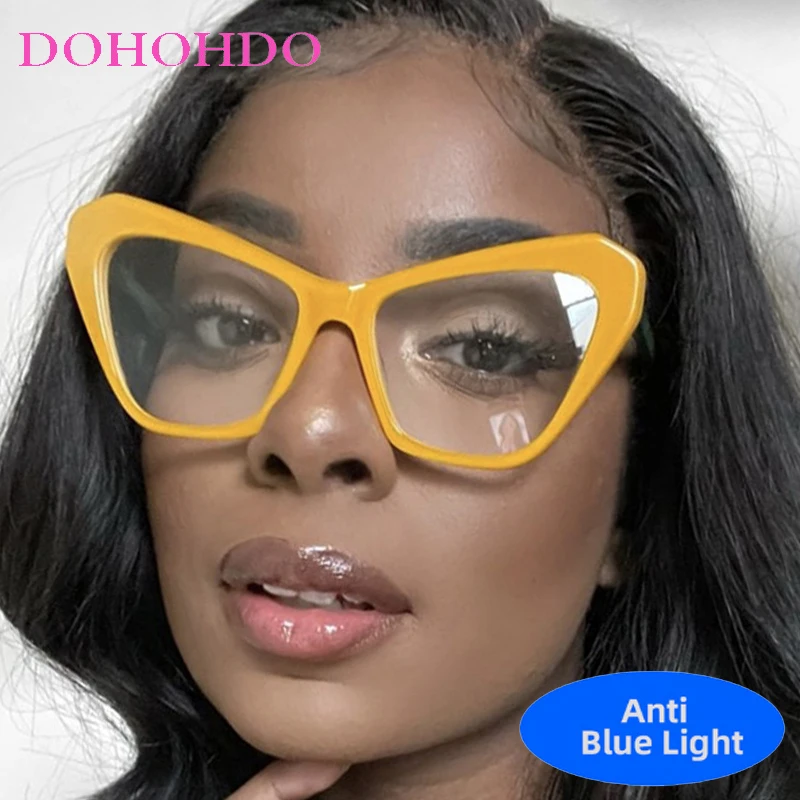 

Vintage Luxury Brand Design Unisex Blue Light Cat Eye Optical Glasses For Men Women Computer Glasses For Gaming Окуляри
