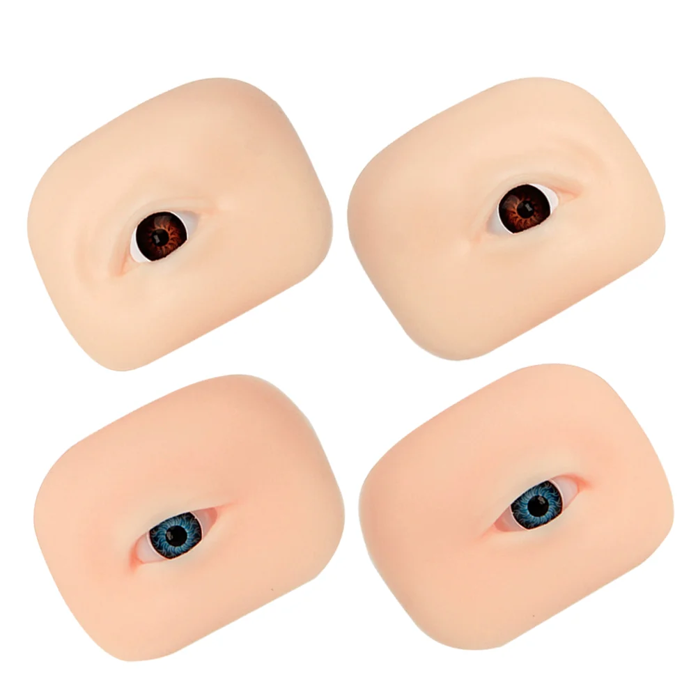 2 Pairs Eyes Eyebrow Module 700X540X240CM Silica Gel Makeup Training Skin Practice Board